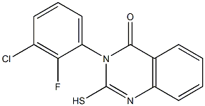 3-(3-chloro-2-fluorophenyl)-2-sulfanyl-3,4-dihydroquinazolin-4-one 结构式