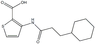 3-(3-cyclohexylpropanamido)thiophene-2-carboxylic acid Structure