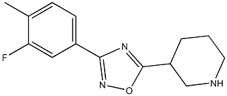 3-(3-fluoro-4-methylphenyl)-5-(piperidin-3-yl)-1,2,4-oxadiazole Structure