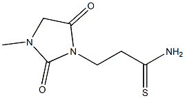 3-(3-methyl-2,5-dioxoimidazolidin-1-yl)propanethioamide 结构式