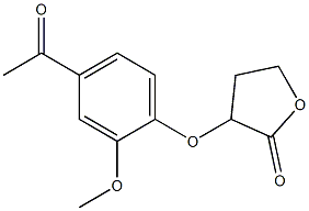 3-(4-acetyl-2-methoxyphenoxy)oxolan-2-one Struktur