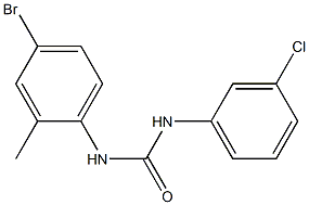 3-(4-bromo-2-methylphenyl)-1-(3-chlorophenyl)urea Struktur