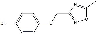 3-(4-bromophenoxymethyl)-5-methyl-1,2,4-oxadiazole,,结构式