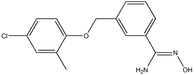 3-(4-chloro-2-methylphenoxymethyl)-N'-hydroxybenzene-1-carboximidamide 化学構造式