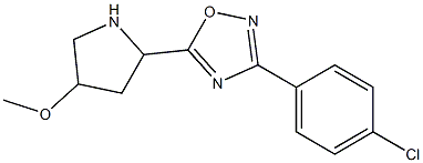 3-(4-chlorophenyl)-5-(4-methoxypyrrolidin-2-yl)-1,2,4-oxadiazole,,结构式