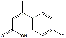 3-(4-chlorophenyl)but-2-enoic acid,,结构式