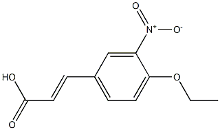 3-(4-ethoxy-3-nitrophenyl)prop-2-enoic acid 化学構造式