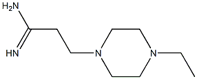 3-(4-ethylpiperazin-1-yl)propanimidamide 化学構造式