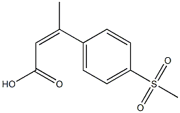 3-(4-methanesulfonylphenyl)but-2-enoic acid,,结构式
