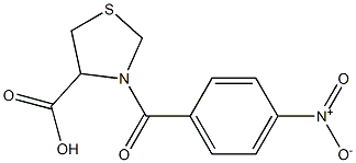 3-(4-nitrobenzoyl)-1,3-thiazolidine-4-carboxylic acid,,结构式