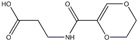 3-(5,6-dihydro-1,4-dioxin-2-ylformamido)propanoic acid,,结构式
