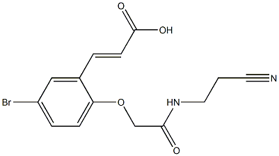 3-(5-bromo-2-{[(2-cyanoethyl)carbamoyl]methoxy}phenyl)prop-2-enoic acid Structure