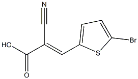 3-(5-bromothiophen-2-yl)-2-cyanoprop-2-enoic acid,,结构式