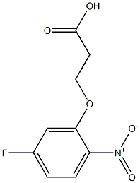 3-(5-fluoro-2-nitrophenoxy)propanoic acid,,结构式