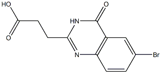 3-(6-bromo-4-oxo-3,4-dihydroquinazolin-2-yl)propanoic acid 化学構造式