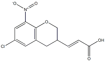 3-(6-chloro-8-nitro-3,4-dihydro-2H-chromen-3-yl)acrylic acid