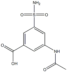 3-(acetylamino)-5-(aminosulfonyl)benzoic acid Structure