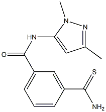 3-(aminocarbonothioyl)-N-(1,3-dimethyl-1H-pyrazol-5-yl)benzamide