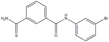 3-(aminocarbonothioyl)-N-(3-bromophenyl)benzamide 结构式