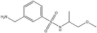 3-(aminomethyl)-N-(1-methoxypropan-2-yl)benzene-1-sulfonamide 化学構造式