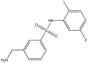 3-(aminomethyl)-N-(5-fluoro-2-methylphenyl)benzenesulfonamide,,结构式
