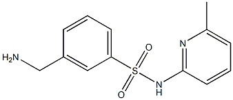 3-(aminomethyl)-N-(6-methylpyridin-2-yl)benzene-1-sulfonamide 结构式