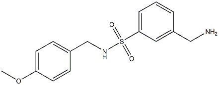 3-(aminomethyl)-N-[(4-methoxyphenyl)methyl]benzene-1-sulfonamide