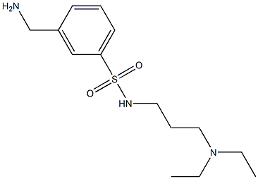 3-(aminomethyl)-N-[3-(diethylamino)propyl]benzenesulfonamide Struktur