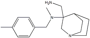 3-(aminomethyl)-N-methyl-N-[(4-methylphenyl)methyl]-1-azabicyclo[2.2.2]octan-3-amine 结构式