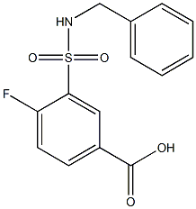 3-(benzylsulfamoyl)-4-fluorobenzoic acid Struktur
