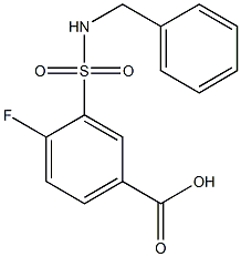 3-(benzylsulfamoyl)-4-fluorobenzoic acid Structure