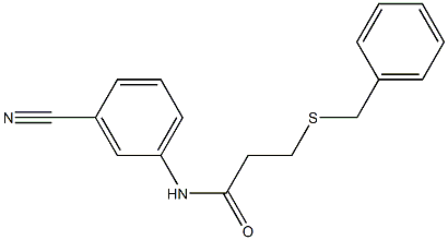 3-(benzylsulfanyl)-N-(3-cyanophenyl)propanamide Struktur