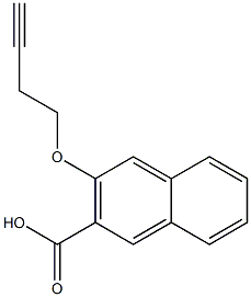 3-(but-3-ynyloxy)-2-naphthoic acid Struktur