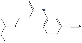 3-(butan-2-ylsulfanyl)-N-(3-cyanophenyl)propanamide Structure