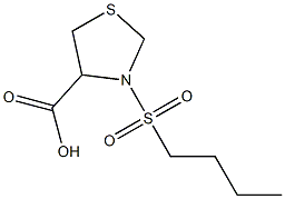 3-(butylsulfonyl)-1,3-thiazolidine-4-carboxylic acid Structure