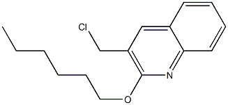 3-(chloromethyl)-2-(hexyloxy)quinoline,,结构式