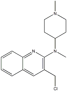 3-(chloromethyl)-N-methyl-N-(1-methylpiperidin-4-yl)quinolin-2-amine,,结构式
