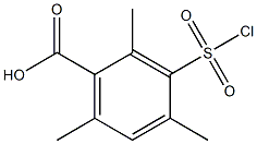 3-(chlorosulfonyl)-2,4,6-trimethylbenzoic acid Struktur