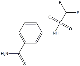 3-(difluoromethanesulfonamido)benzene-1-carbothioamide 结构式