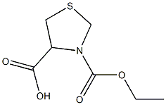 3-(ethoxycarbonyl)-1,3-thiazolidine-4-carboxylic acid Struktur