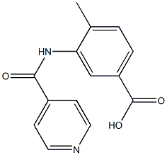 3-(isonicotinoylamino)-4-methylbenzoic acid 化学構造式
