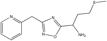 3-(methylsulfanyl)-1-[3-(pyridin-2-ylmethyl)-1,2,4-oxadiazol-5-yl]propan-1-amine Struktur