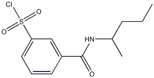 3-(pentan-2-ylcarbamoyl)benzene-1-sulfonyl chloride,,结构式