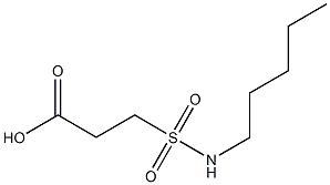 3-(pentylsulfamoyl)propanoic acid 化学構造式