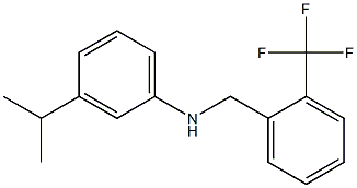 3-(propan-2-yl)-N-{[2-(trifluoromethyl)phenyl]methyl}aniline 结构式