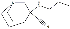 3-(propylamino)-1-azabicyclo[2.2.2]octane-3-carbonitrile 结构式