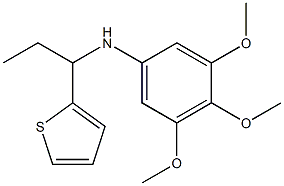 3,4,5-trimethoxy-N-[1-(thiophen-2-yl)propyl]aniline 结构式