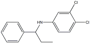 3,4-dichloro-N-(1-phenylpropyl)aniline Structure