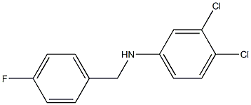 3,4-dichloro-N-[(4-fluorophenyl)methyl]aniline Structure