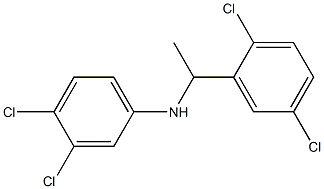 3,4-dichloro-N-[1-(2,5-dichlorophenyl)ethyl]aniline Struktur